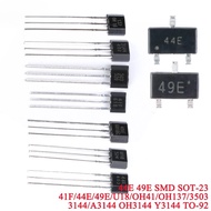 5pcs-100pcs Hall Element Brushless Electric Motor 3144 A3144 44E U18 49E 41F 3503 OH137 Hall Effect 
