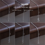 [Thin chain] Le’SILVER 925 Sterling Silver Smooth Anklet Chain/Chain Many Models - Italian Silver An