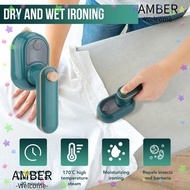 AMBER Steam Iron, Mini Clothes Ironing Garment Steamer, Portable Handheld Folding Wet Dry Ironing|Home