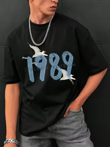 2026 Summer T-Shirt 1989 Taylors Version Printed T Shirt Men Short Sleeved 1989 Round Neck Tee Shirt