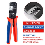RB 32-20 JST Terminals Crimping Plier Set for Micro Connectors Crimper Tool Kit for XH2.54/PH2.0/ZH1.5/SH1.0/DuPont/2.0/2510