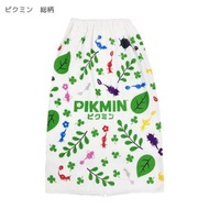 PIKMIN 皮克敏 全棉印花 80cm長 捲身 大毛巾 (白色款) - 小童適用，有啪鈕，有寫名標籤，海灘、游水、洗澡用均可 (平行進口)