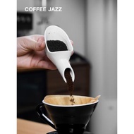 COFFEE JAZZ咖啡豆量勺陶瓷計量勺 烘焙多功能鏟形咖啡粉定量勺子