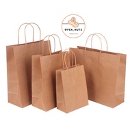 [SG SELLER] 1pc Brown Kraft Paper Bags Carrier Gift Bag