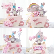 Stella Lou Rabbit doll/toys Duffy Bear birthday cake decoration Rainbow cake topper