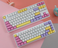 เซ็ตปุ่มคีย์แคป 140 คีย์ Ice cream Keycaps Dye Sublimation PBT QX1 Profile เหมาะสม 61/64/68/78/84/87