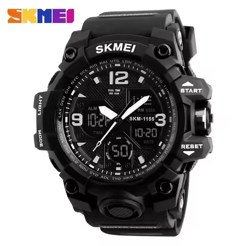 Skmei Sport Watch 5Bar Waterproof Dual Display Wristwatches Relogio Masculino Watch Sport Men Milita