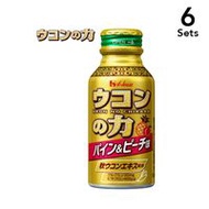 Pack of 6: House Wellness Foods Ukon no Chikara Turmeric Drink (Pineapple & Peach), 100 mL each