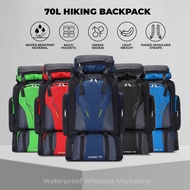 Hiking 70L Backpack Durable Backpack Sports Outdoor Adjustable Strap