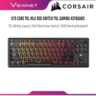 CORSAIR K70 CORE TKL MLX Red Switch TKL Gaming Keyboard 1000Hz Black