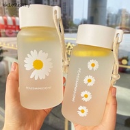 {kk1e2z3fhy} 500ml Small Transparent Plastic Daisy Bottle New Portable Travel Water Bottle