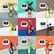 Case for UGREEN EchoBuds Magic Cute Night Fury Mario Keychain Pendant UGREEN T6 Magic Clear Soft Cas