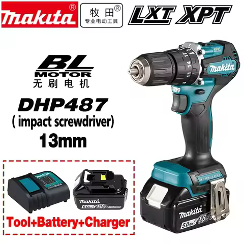 🔥NEW Original Makita DHP487 Cordless impact screwdriver drill Brushless Electric Impact Screwdriver 