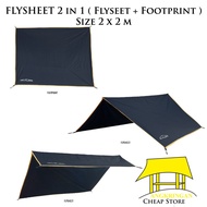 TENDA Dhaulagiri Foot Print 2 in 1 Flysheet Tent 2 x 2 m 1.5 x 2 m