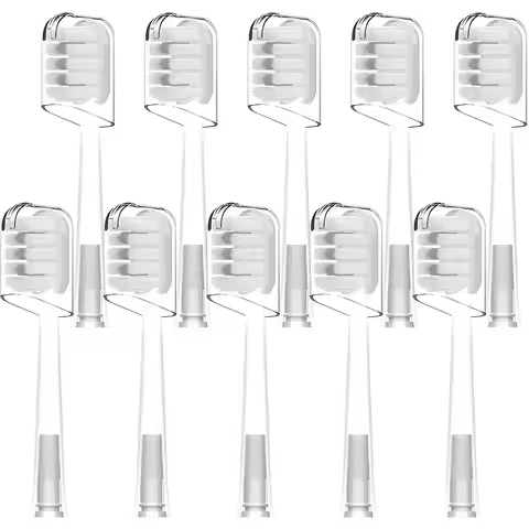 10 Pcs/Pack Replacement Toothbrush Heads For Laifen Wave Electric Toothbrush, For Sensitive Gum Care