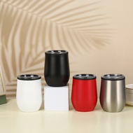 Straw straw water cup Hot Picking 304 Stainless Steel Eggshell cup Mini Thermos cup U-Shaped Wine Gl