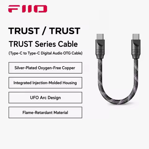 FiiO Trust Type-C to Type-C/Lightning Cable, 3.5mm/RCA to RCA/Coaxial Audio Cable