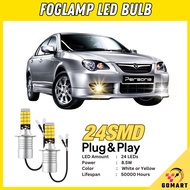 Mentol Lampu Kabus Kereta PROTON PERSONA FOGLAMP LED BULB White Sport Light Spotlight Putih H3 CM 雾灯