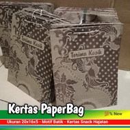 50pcs paper bag paper bag | Celebration snack Paper Bag | Sealer batik motif Paper Bag