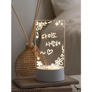 USB Acrylic LED Memo Board – Write & Erase Light Stand