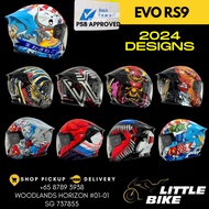 SG SELLER 🇸🇬 PSB Approved EVO RS9 2024 open face motorcycle samurai helmet with sun visor