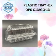 OPS-C13 GO-13 Plastic Tray with Lock {50pcs} / Bakery Disposable Plastic / Clear Food Box / Bekas Ma