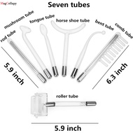 Portable High-Frequency Wand Device for Face & Hair Care | 7-in-1 Electrode Glass Tubes for Men & Wo