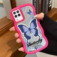 HP Phone Case For Samsung A22 M22 M32 Case Butterfly Macaron Softcase Soft Silicone Case Mirror Case