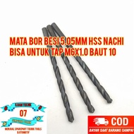 Mata Bor Besi 5.05mm HSS Nachi Bisa Untuk Tap M6x1.0 Baut 10