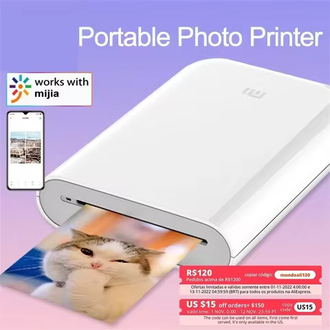 Xiaomi Original Pocket Printer Paper ZINK Self-adhesive Photo Print Sheets For Xiaomi 3-inch Mini Po