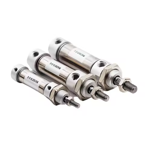 Mini Pneumatic Air Cylinder MA16/20/25-25X50*75X100*125X150X200S-U Round-End Stainless Steel Double 