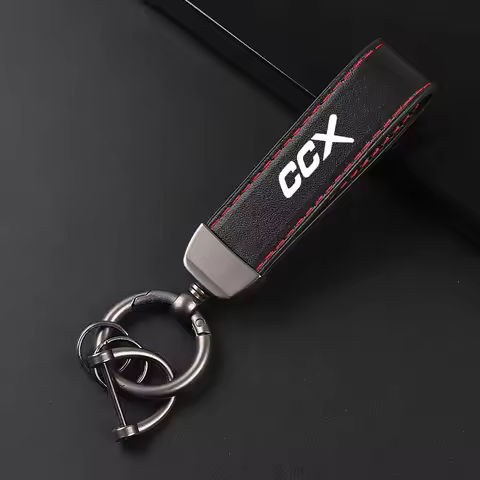 Deluxe Leather Keychain with Car Badge Keychain Pendant For Koenigsegg CCX