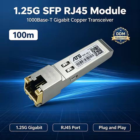 1.25G SFP to RJ45 Copper Module 1000Base-T Gigabit SFP Transceiver DDM Compatible for Cisco Huawei H