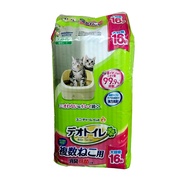 unicharm pet 清新消臭 雙層貓砂盆專用 抗菌消臭尿布墊 複數貓用 16片  1包