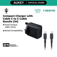 Aukey Charger Bundle Pack with Cable (PA-F4 + Type C Cable)