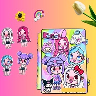 DIY búp bê giấy Melody Kuromi Kitty Cinnamoroll đồ chơi thủ công tự làm cho bé