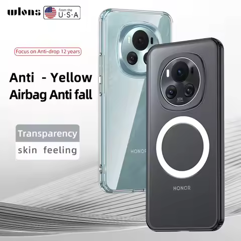 Airbags Shockproof Magnetic Wireless Charging Case Shell For Honor Magic 6 Pro Magic6 Pro Rugged Pro