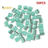 A&W 50pcs Kf350-2p 3p 3.5mm 300v 10A Pitch 2 3 Pin Spliceable Plug-in PCB Screw Terminal Blo Connect