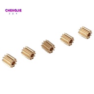 5Pcs Brass 10T Pinion Gear Motor Gear for Axial SCX24 1/24 RC Crawler Car Replacement Upgrade Parts