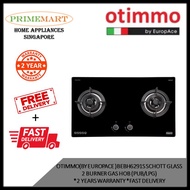 Otimmo(by EuropAce) EBH6291S Schott Glass 2 Burner Gas Hob (PUB / LPG) - 2 YEARS WARRANTY *FAST DELIVERY