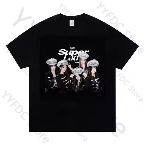 Gidle T Shirt Kpop Fashion Idle Super Lady T-shirt MIYEON MINNIE Soyeon YUQI SHUHUA Print Men Women 