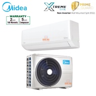 MIDEA 1.0hp 1.5hp 2.0hp  Wall Mounted Non Inverter Air conditioning aircond MSAG Xtreme Cool R32 Non-Inverter Ionizer