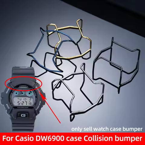 DW6900 Watch Case Collision bumper For Casio DW-6900 Stainless Steel Modified Protection Bar bezel M