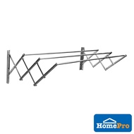 MYHOME CLOTH HANGER WALL MOUNT RETRACTABLE 3BAR 3FT MHRRWM118S SILVER