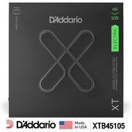 DAddario® XTB45105 สายกีตาร์เบส สายเบส 4 สาย แบบนิกเกิล สายเคลือบ ซีรีย์ XT (Light Top / Medium Bott