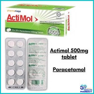 PHARMANIAGA ACTIMOL 500MG TABLET 10'S / 10's x 10 (box) (PARACETAMOL) Exp:02/2026