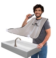 Beard Apron, Hair Clippings Catcher with Bag, Grooming Cape Apron, Beard Catcher for Shaving Trimmin