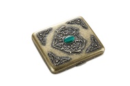 Box Penyimpanan Kartu Ruipai Vintage Giok Bahan Metal Tebal Dengan Penjepit Didalam 7mm / 8mm Kotak