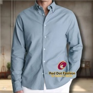PLAIN(KOSONG)LONG SLEEVE(PANJANG)PREMIUM QUALITY 100% OXFORD COTTON KEMEJA