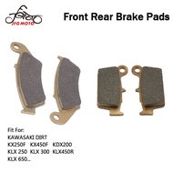 JFG Front Brake Pads + Rear Brake Pads For KAWASAKI KX125 KDX200 KDX220 KX250 KX250F KLX250 KLX300 K